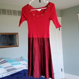 Red winter dress